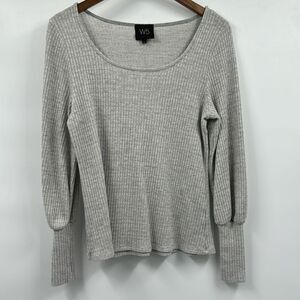 Anthropologie W5 Gray Ribbed Sweater XL